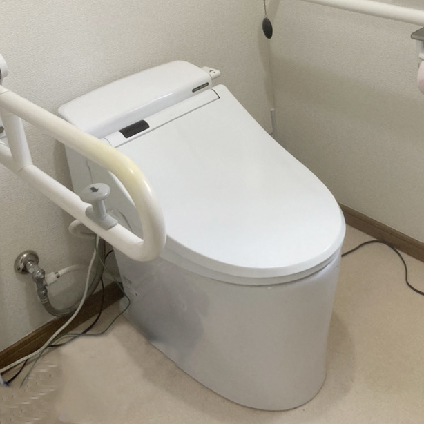 リフォーム前。トイレの”小”で水が流れなくなった。