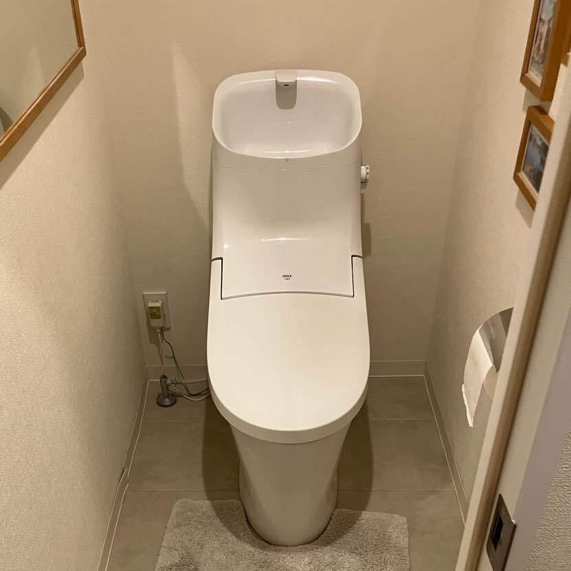 もともと巾木も気に入ってなかったのと、トイレの形がいやだった。